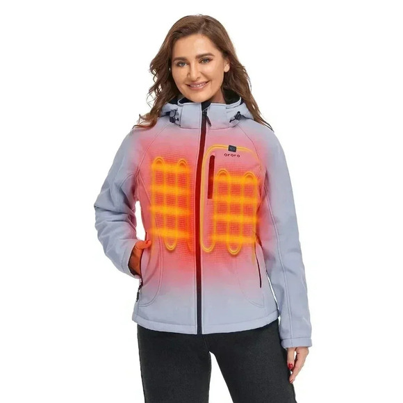 ORORO Women's Heated Jacket with Battery Pack and Detachable Hood Heating Jacket - Picture 1 of 13